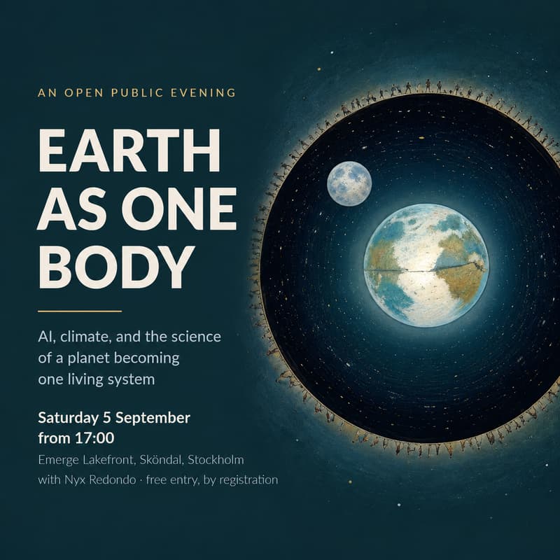 Cover Image for EARTH AS ONE BODY - AI, climate, and the science of a planet becoming one system