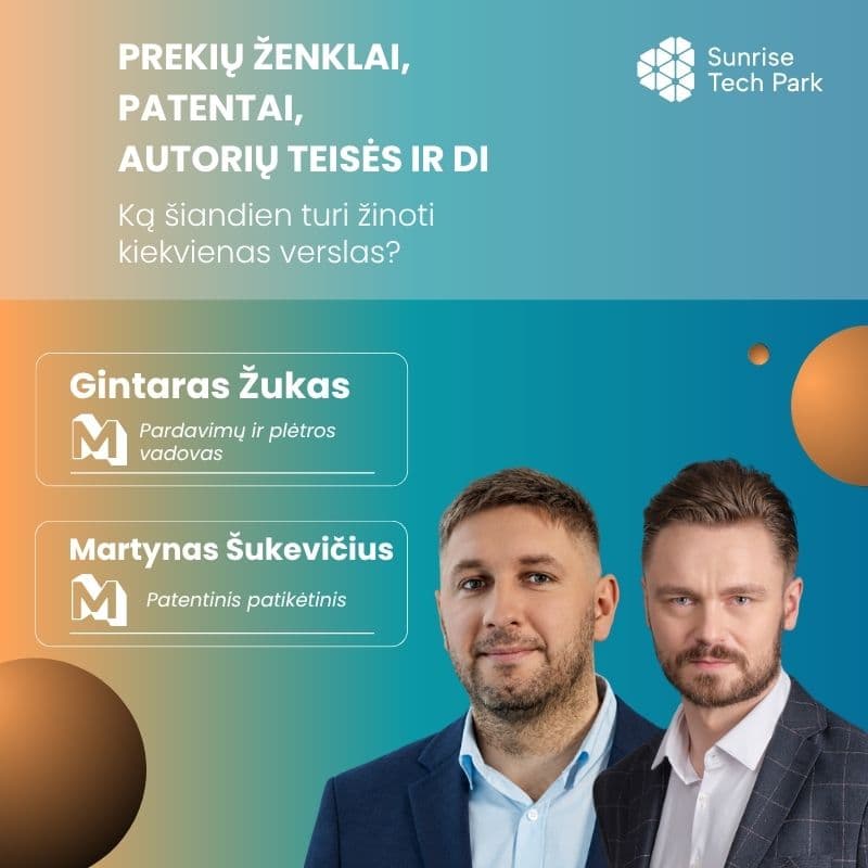 Cover Image for Verslo pusryčiai | Prekių ženklai, patentai, autorių teisės ir DI: ką šiandien turi žinoti kiekvienas verslas?