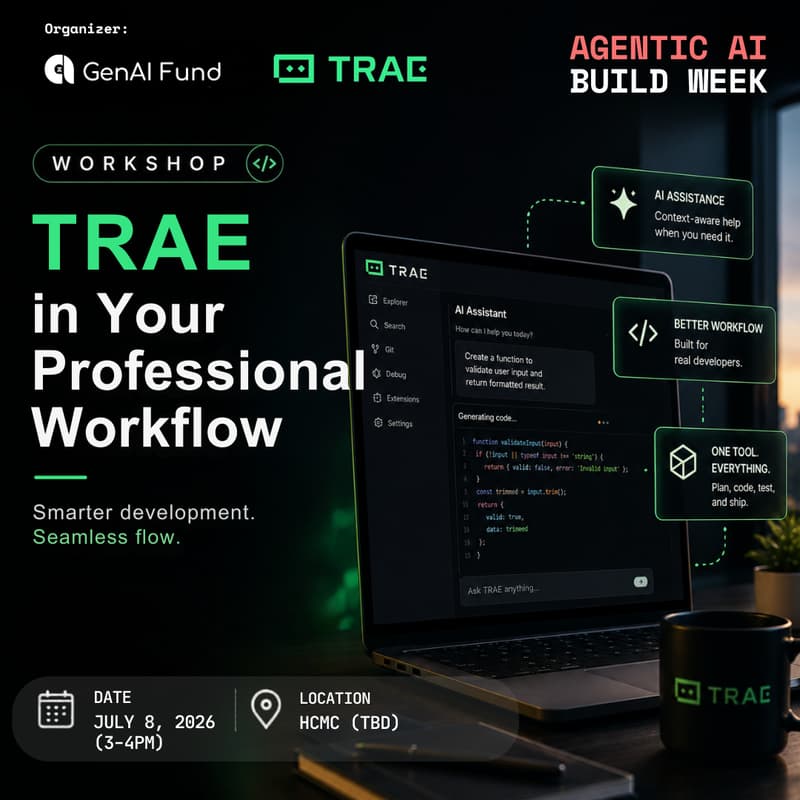 Cover Image for TRAE in Your Professional Workflow — Agentic AI Build Week Workshop