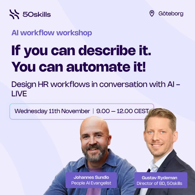 Cover Image for Design HR workflows in conversation with AI — Live