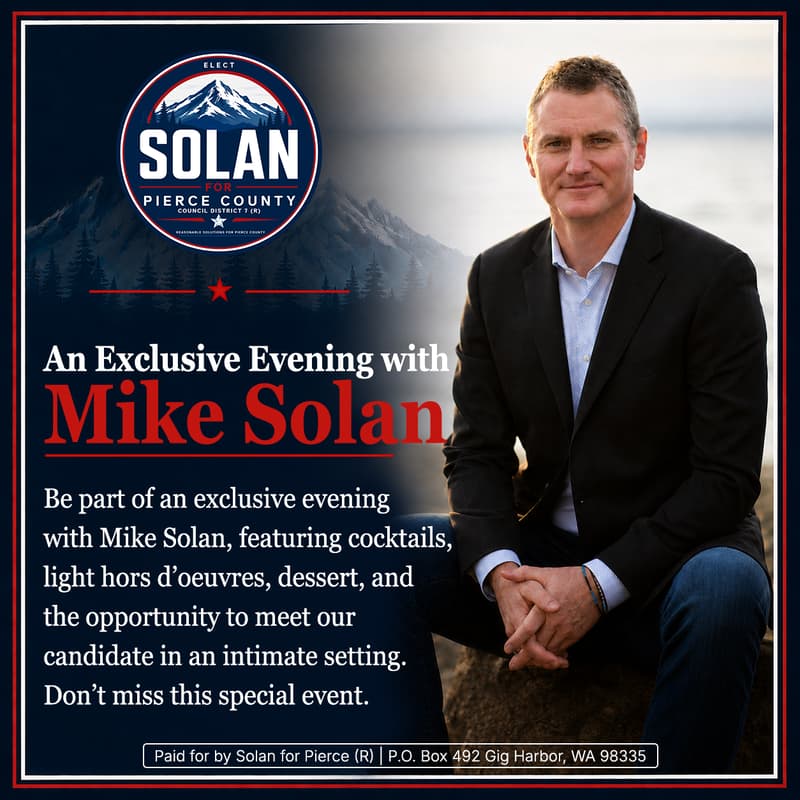Cover Image for An Exclusive Evening with Mike Solan – Pierce County Council District 7 Candidate