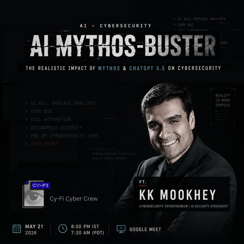 Cover Image for AI Mythos-Buster: The Realistic Impact of Mythos & ChatGPT 5.5 on Cybersecurity, Ft KK Mookhey & Vijay Banda (AI × Cybersecurity)