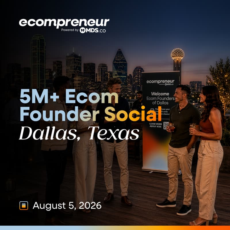 Cover Image for Dallas Ecom Founder Social Aug 2026