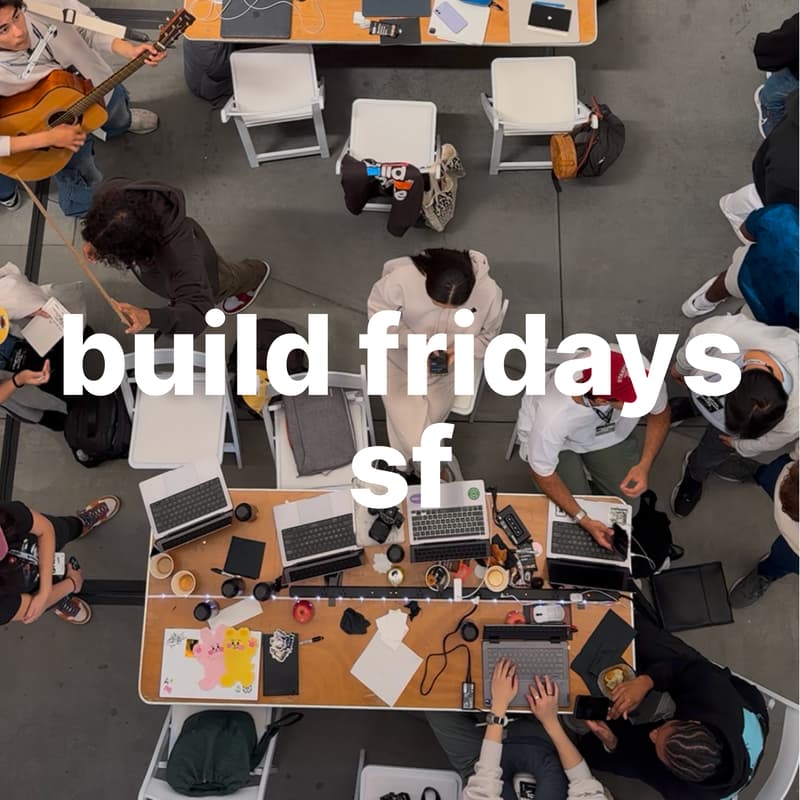 Cover Image for build fridays sf - work on your startup alongside others (bring laptop)