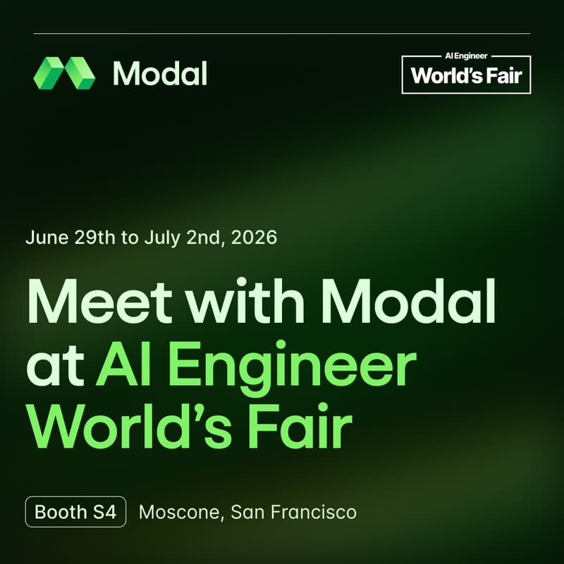 Cover Image for Meet with Modal at AIE SF World's Fair