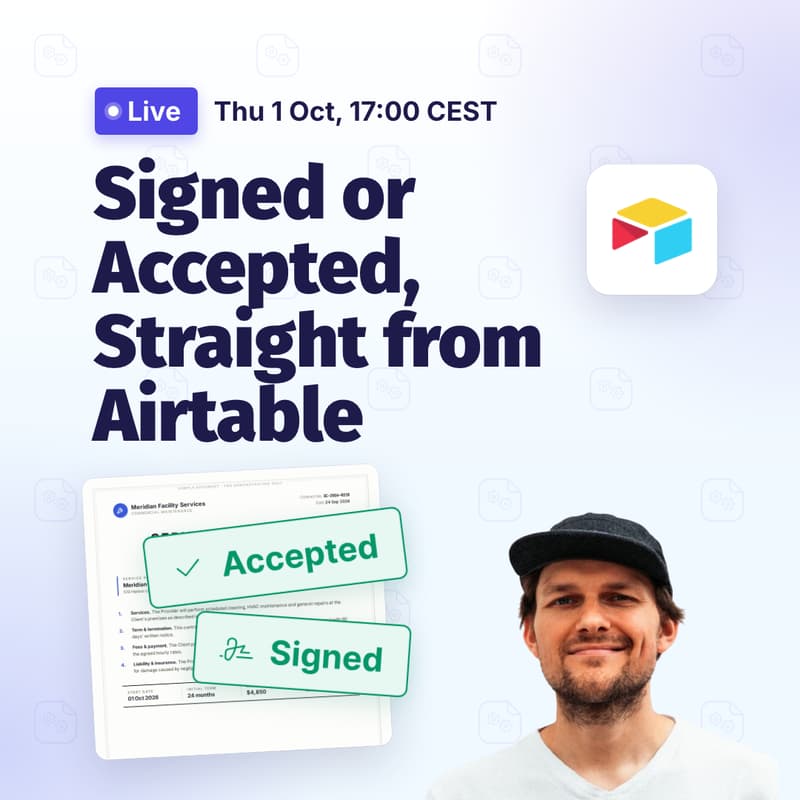 Cover Image for Signed or Accepted, Straight from Airtable