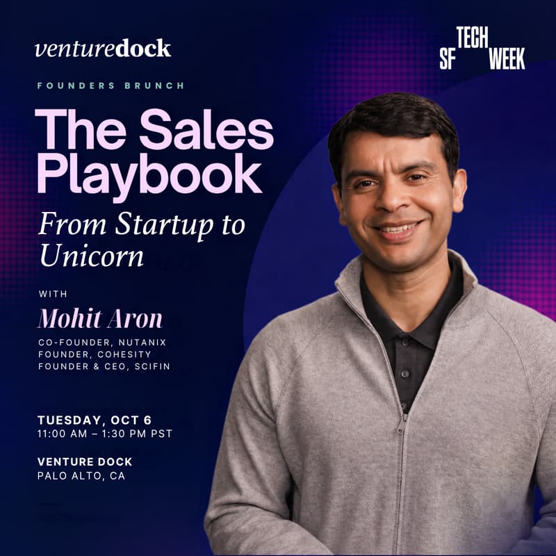 Cover Image for Founders Brunch: The Sales Playbook to Unicorn — #SFTechWeek