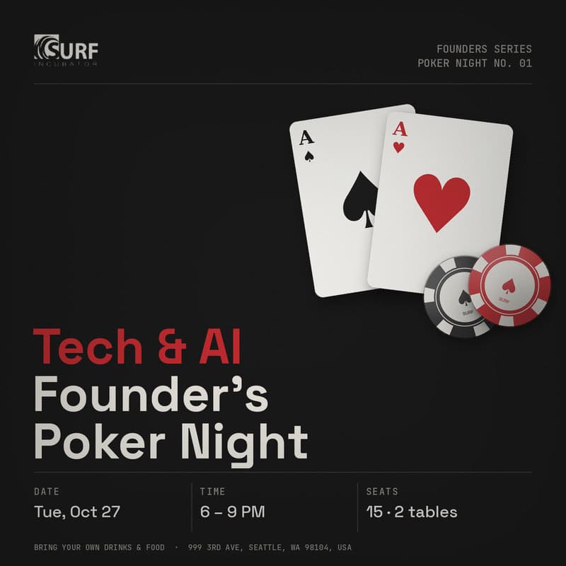 Cover Image for Tech & AI Founder's Poker Night in Seattle
