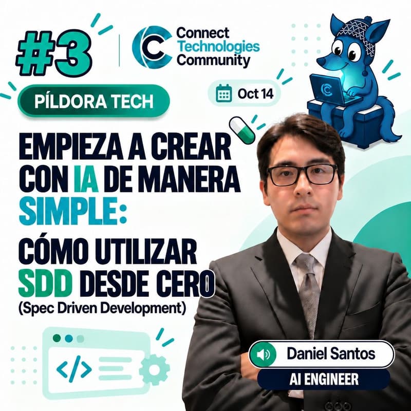 Cover Image for Píldora Tech #3: Empieza a crear con IA de manera simple: Cómo utilizar SDD desde cero (Spec Driven Development)