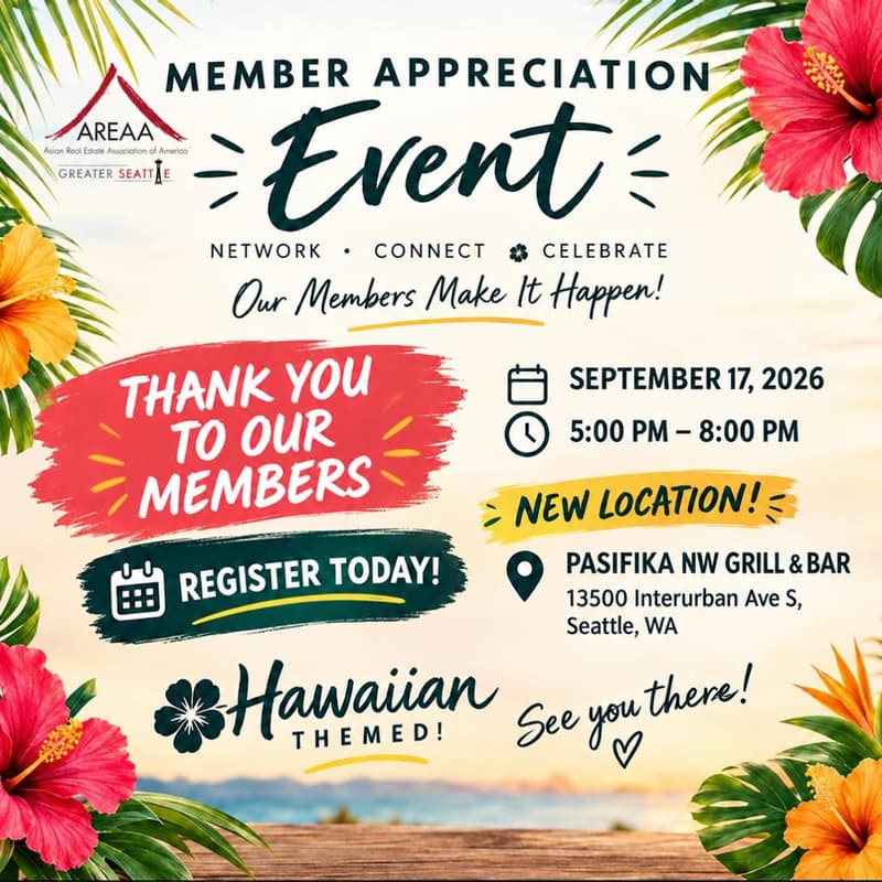 Cover Image for AREAA Greater Seattle Member Appreciation Event
