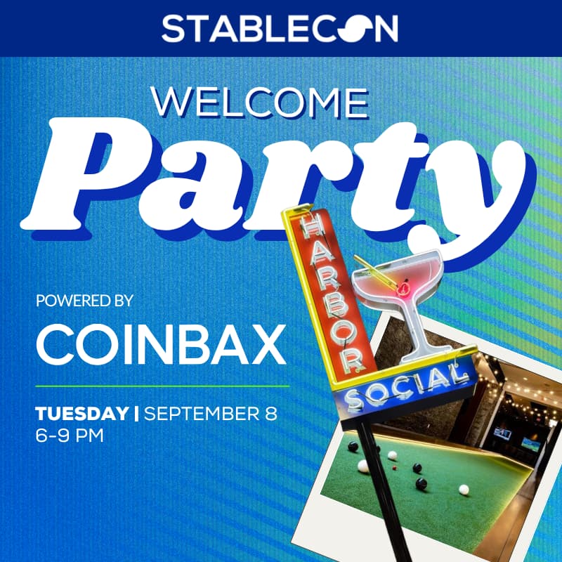 Cover Image for Stablecon Welcome Party Hosted by Coinbax
