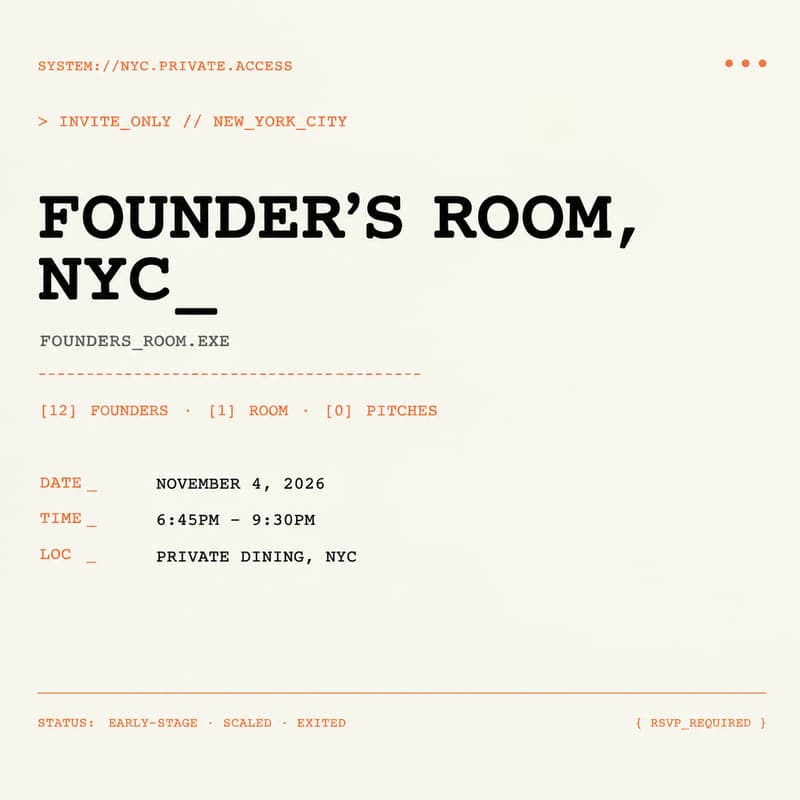 Cover Image for Founder's Room, NYC