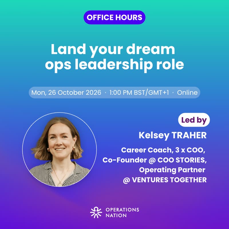 Cover Image for Land your next ops leadership role