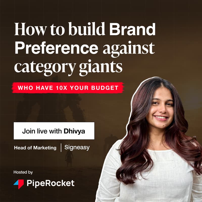 Cover Image for How to build Brand Preference against category giants who have 10x your budget