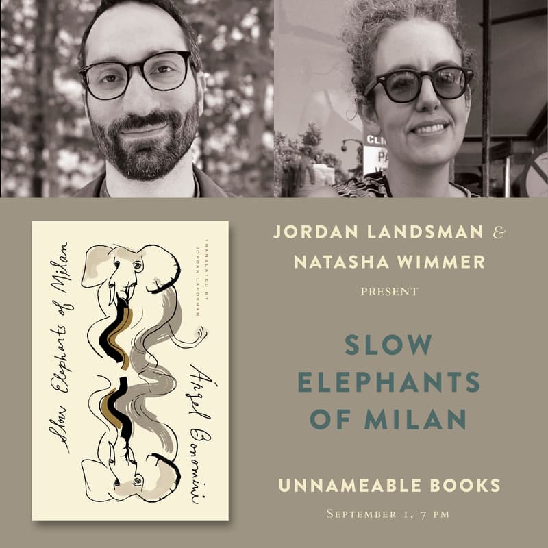 Cover Image for Jordan Landsman & Natasha Wimmer present "Slow Elephants of Milan"