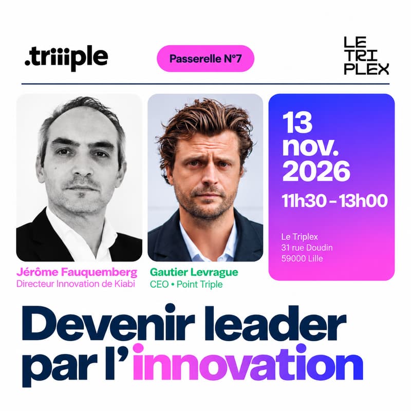 Cover Image for Masterclass "L'innovation comme levier de croissance" avec Jérôme Fauquemberg, Directeur Innovation de Kiabi