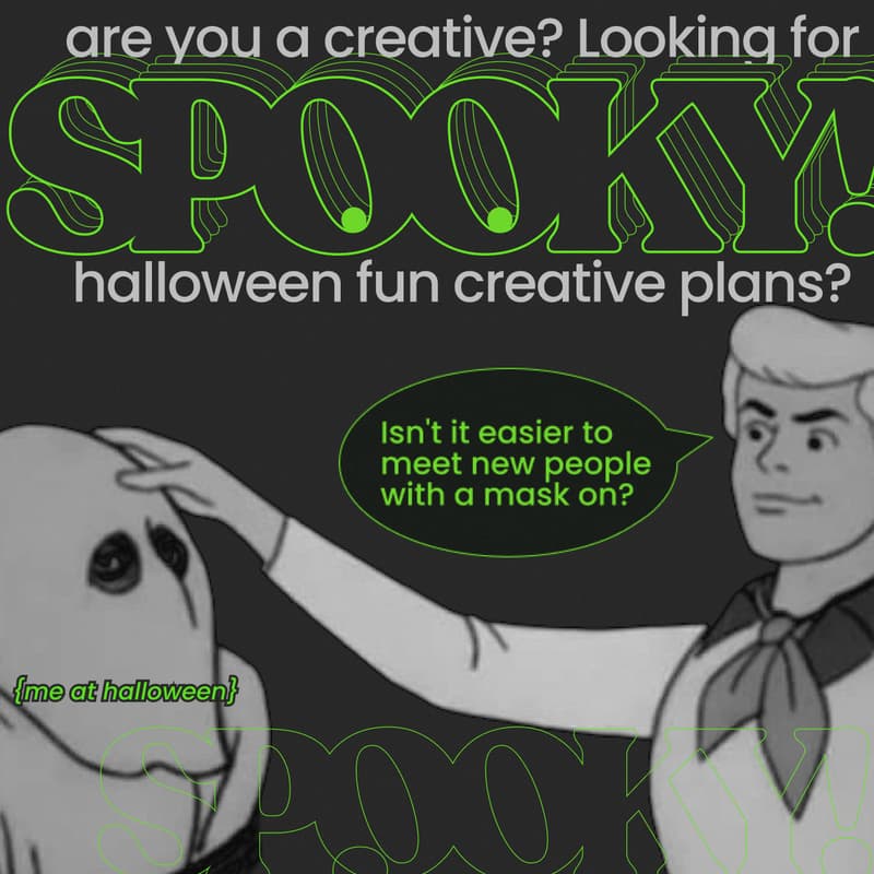 Cover Image for Halloween Creative's Party: NO FACES, JUST VIBES. PUT YOUR MASK ON!