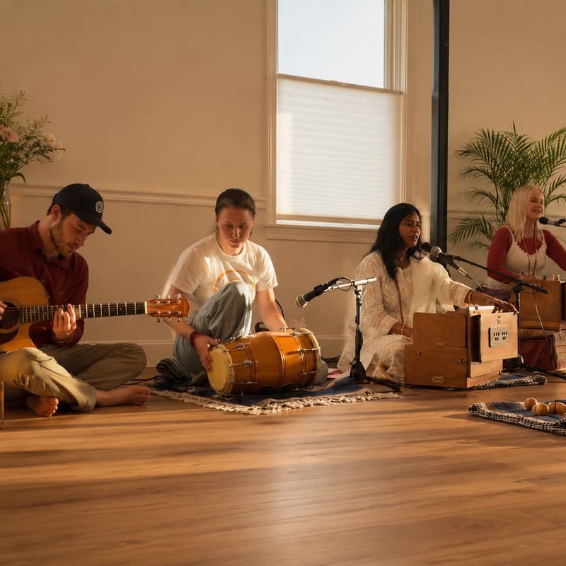 Cover Image for Yoga with Live Music & Community Kirtan