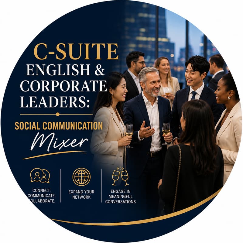 Cover Image for C-Suite English & Corporate Leaders: Social Communication Mixer