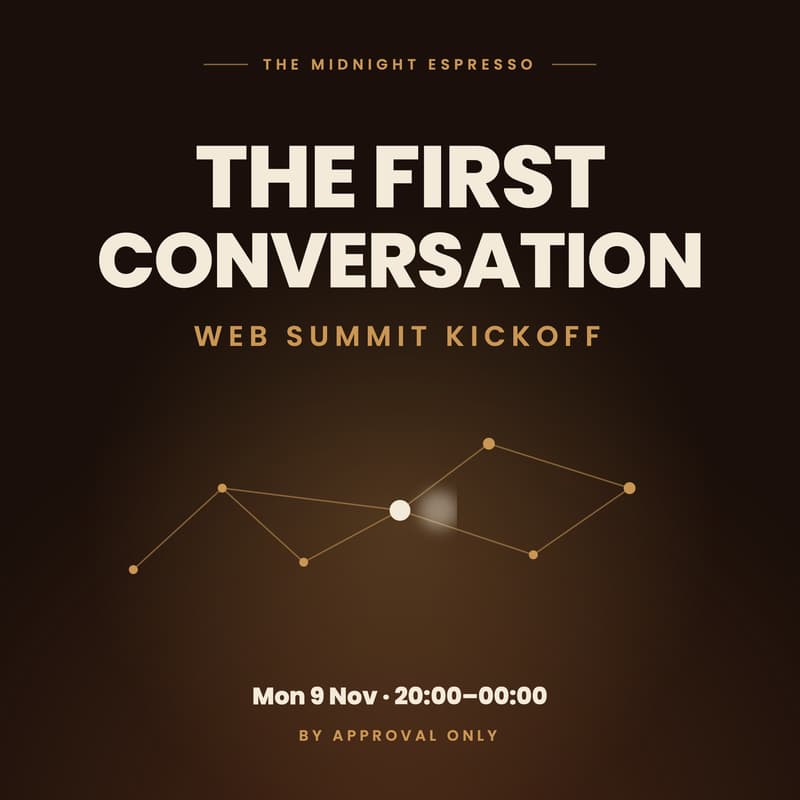 Cover Image for The First Conversation · Web Summit Kickoff
