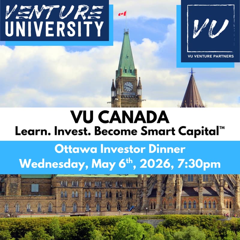 Cover Image for VU Canada - Ottawa Investor Dinner (During NACO Summit 2026): Hosted By Venture University & VU Venture Partners