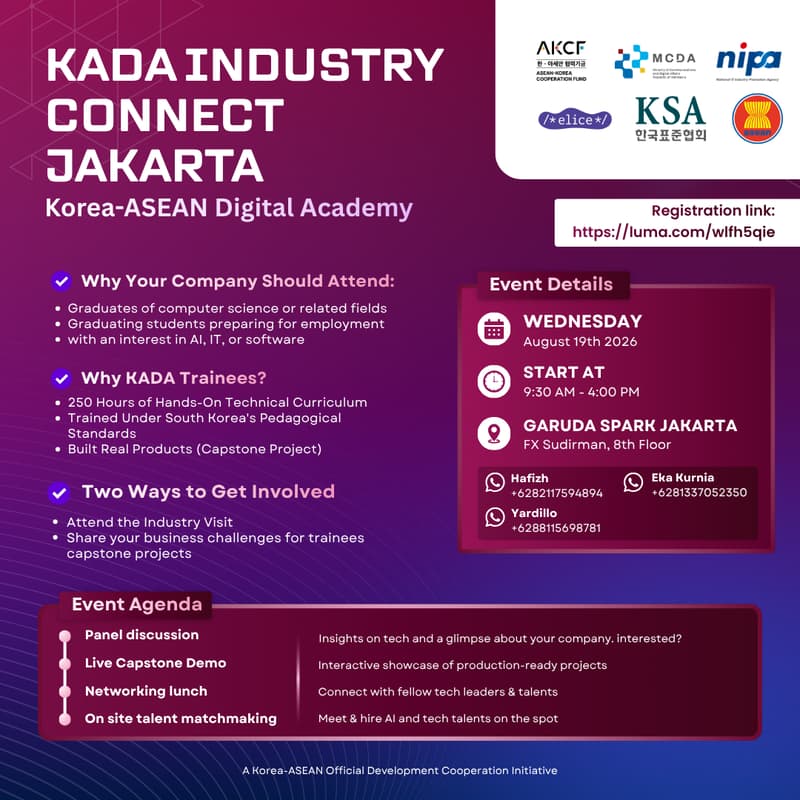 Cover Image for KADA Industry Connect Jakarta [Korea-ASEAN Digital Academy]