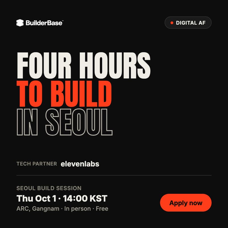 Cover Image for DIGITAL AF Seoul: Hackathon - In person