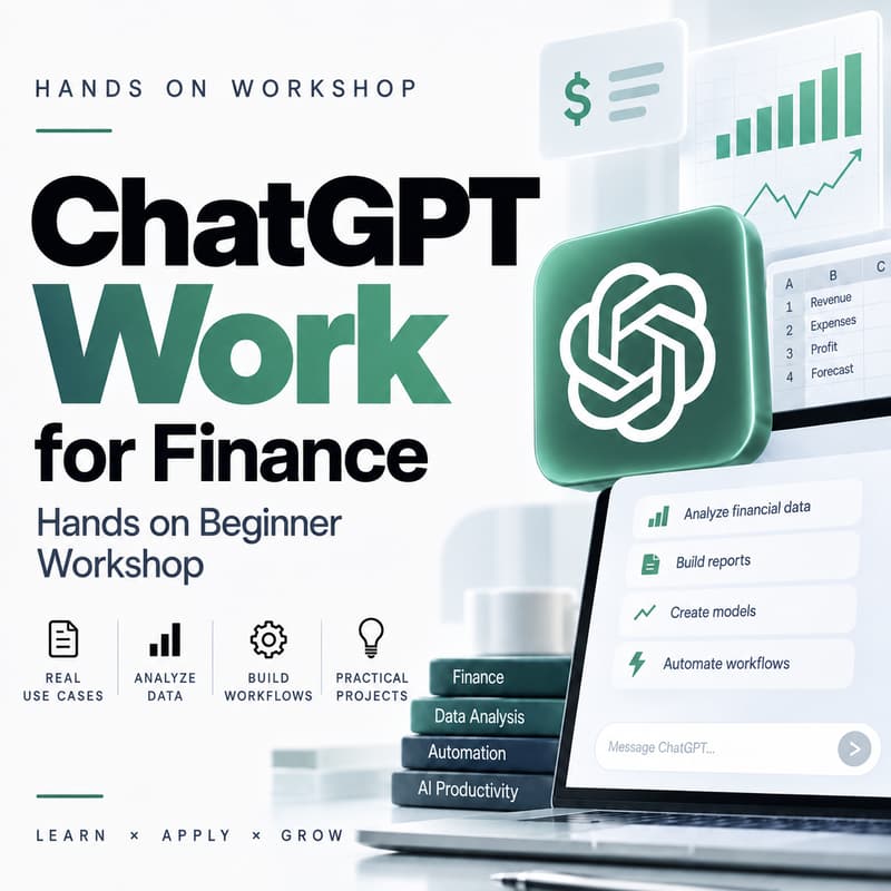 Cover Image for ChatGPT Work for Finance Hands on Beginner Workshop