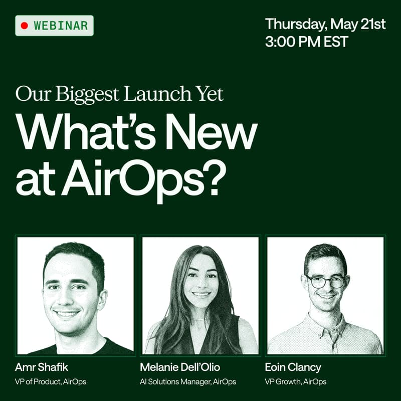 Cover Image for What’s New at AirOps? Our Biggest Launch Yet