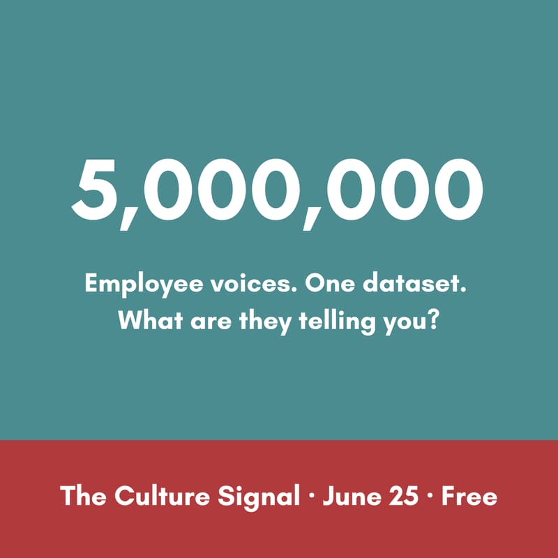 Cover Image for The Culture Signal: What 5 Million Employees Say Before They Quit