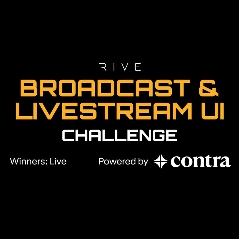 Cover Image for Rive Broadcast & Livestream UI Challenge: Winners Announcement