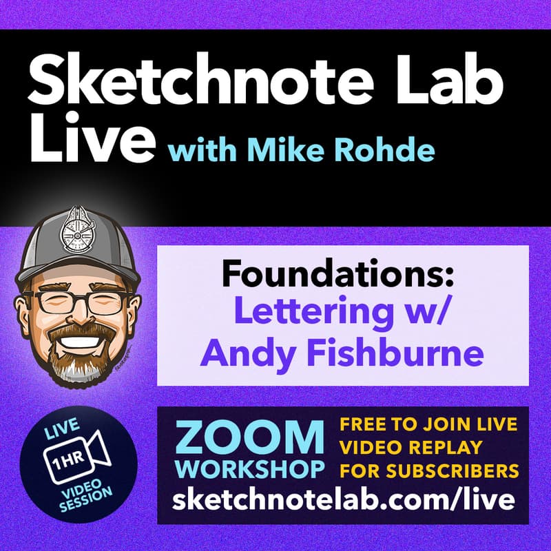 Cover Image for Sketchnote Foundations: Lettering w/ Andy Fishburne