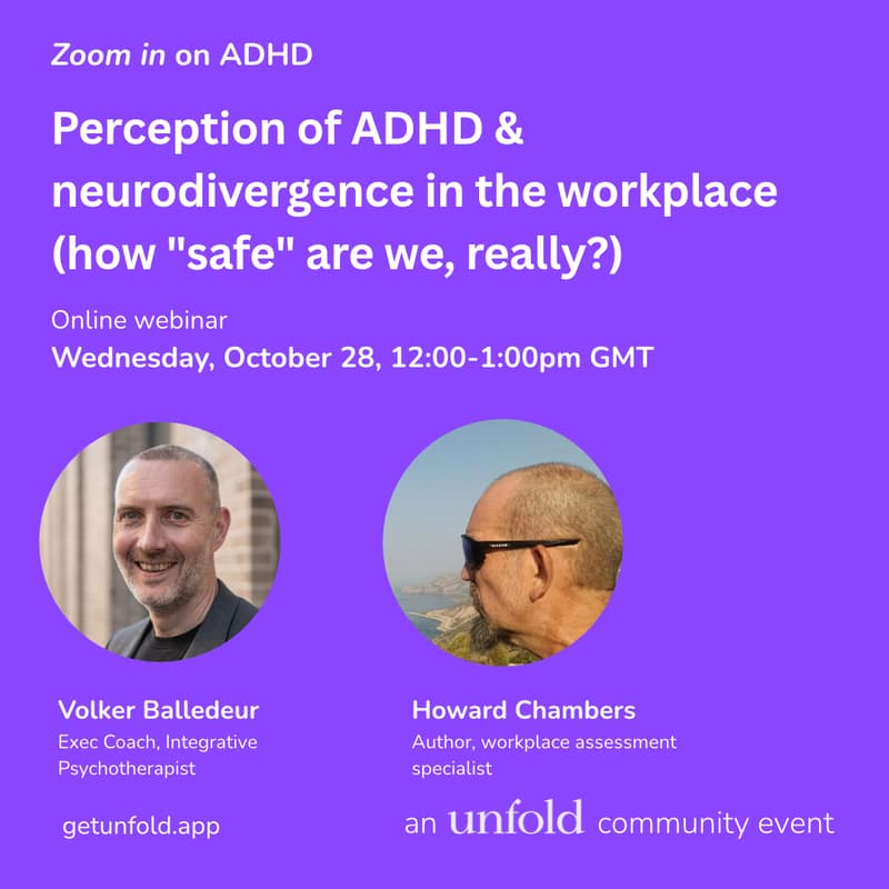 Cover Image for Zoom in on ADHD: Perception of ADHD and neurodivergence in the workplace (how "safe" are we, really?)