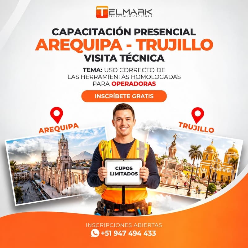 Cover Image for Capacitación presencial gratuita: Uso correcto de las herramientas homologadas para Operadoras - Arequipa - Trujillo