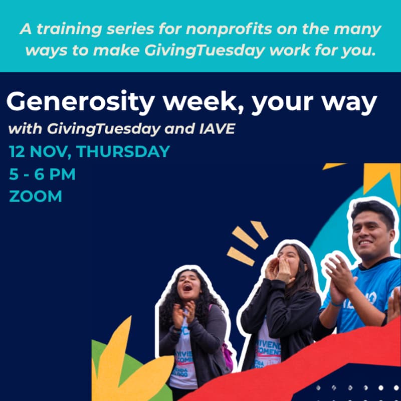 Cover Image for Generosity week, your way with GivingTuesday and IAVE