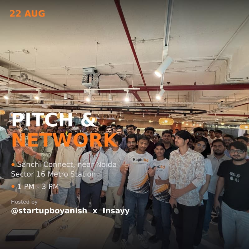 Cover Image for 🚀 Pitch & Network — Meet Founders. Meet Investors.