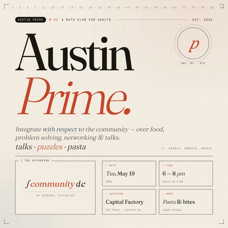 Cover Image for Austin Prime: Adult Math Club