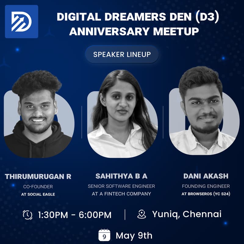 Cover Image for Digital Dreamers Den (D3) Anniversary Meetup