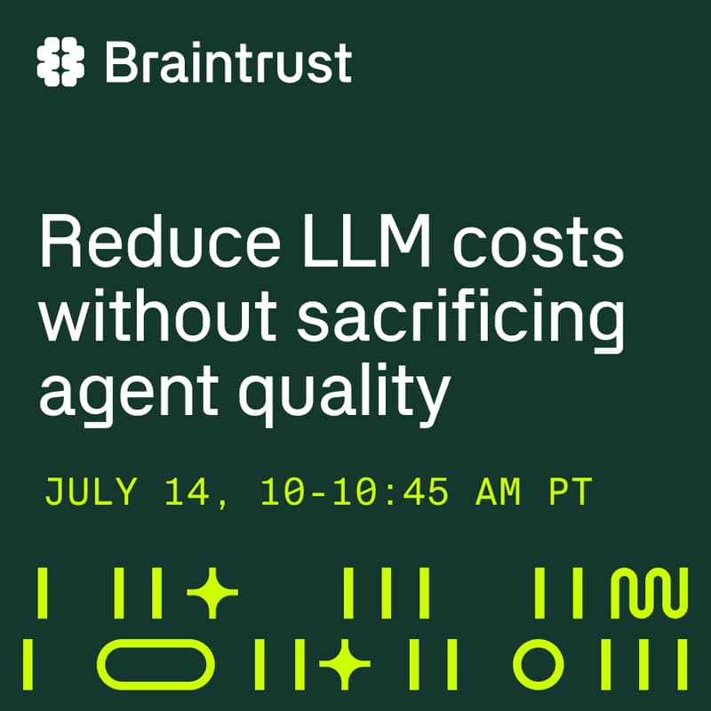 Cover Image for Online workshop: Reduce LLM costs without sacrificing agent quality