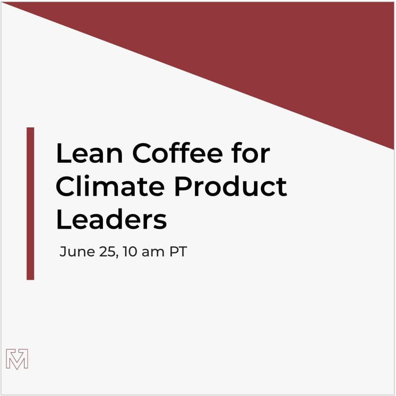 Cover Image for Lean Coffee for Climate Product Leaders
