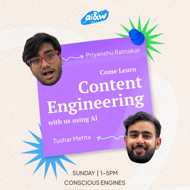Cover Image for ai&weekends ep 12 ft. priyanshu & tushar