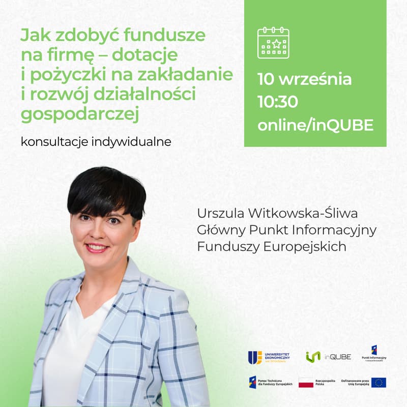 Cover Image for Konsultacje indywidualne: jak zdobyć fundusze na start firmy - dotacje i pożyczki na zakładanie działalności gospodarczej