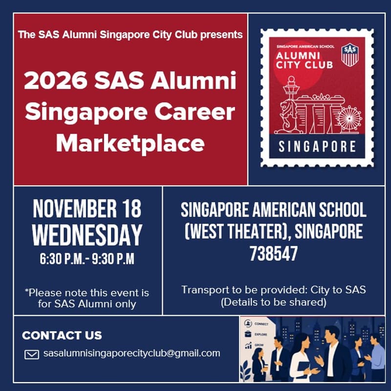 Cover Image for SAS Alumni City Club of Singapore: Career Marketplace 2026