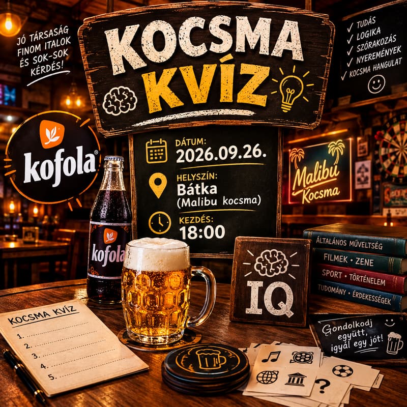 Borítókép ehhez: Kocsma Kvíz