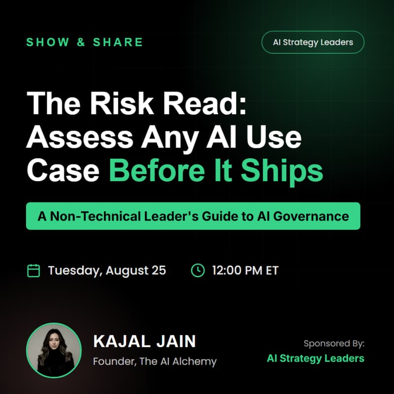 Cover Image for The Risk Read: Assess Any AI Use Case Before It Ships