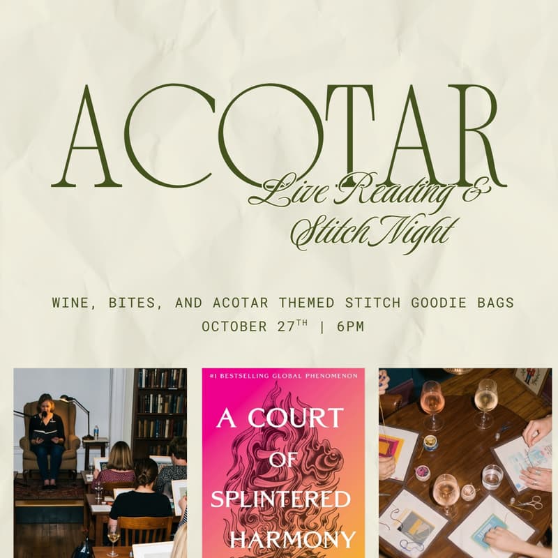Cover Image for ACOTAR Live Reading & Stitch Night