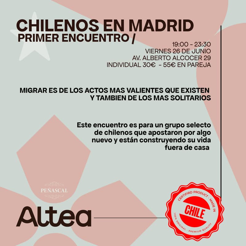 Cover Image for Chilenos en Madrid - Primer Encuentro 🇨🇱