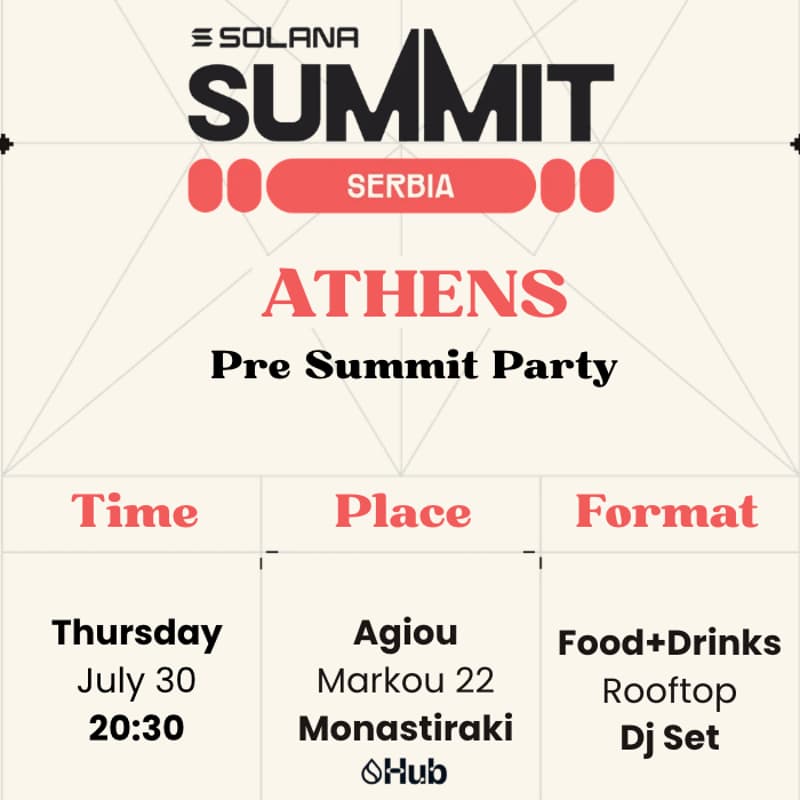 Cover Image for Solana Athens: Pre-Summit Warmup