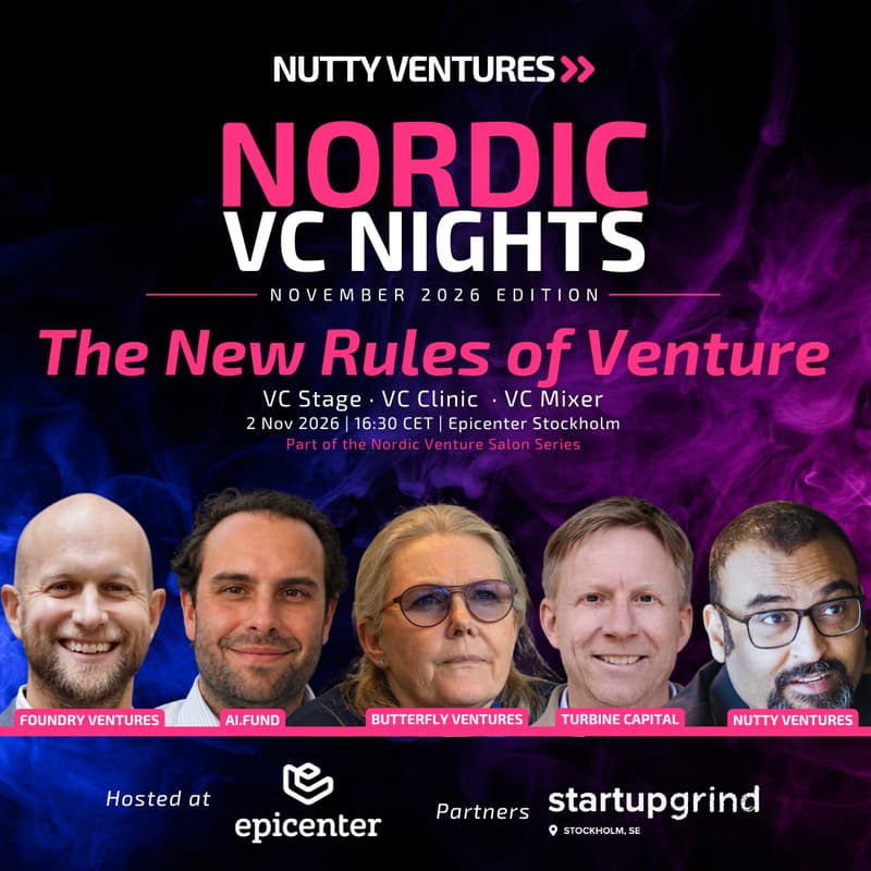 Cover Image for Nutty Ventures: Nordic VC Nights November 2026 Edition | The New Rules of Venture