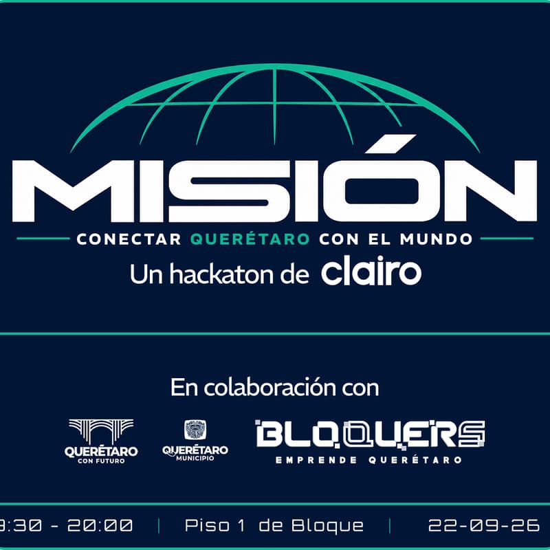 Cover Image for Hackathon MISIÓN QRO - Conectar Querétaro con el mundo